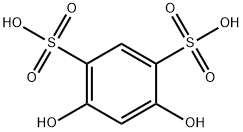 4,6-ジヒドロキシ-1,3-ベンゼンジスルホン酸 化学構造式