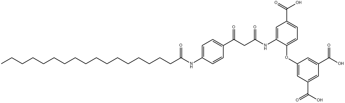 5-[4-羧基-2-[[1,3-二酮基-3-[4-[(1-酮基十八烷基)氨基]苯基]丙基]氨基]苯氧基]异酞酸, 17725-27-8, 结构式