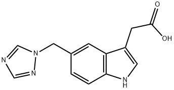 5-(1H-1,2,4-トリアゾール-1-イルメチル)-1H-インドール-3-酢酸 化学構造式