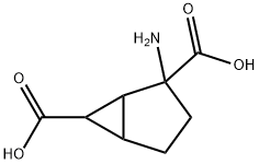 Bicyclo[3.1.0]hexane-2,6-dicarboxylic acid, 2-amino- (9CI) Struktur