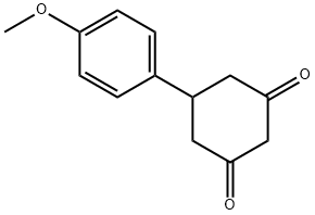 5-(4-メトキシフェニル)シクロヘキサン-1,3-ジオン 化学構造式