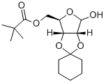 2,3-O-CYCLOHEXYLIDENE-5-O-PIVALOYL-D-RIBOFURANOSE 化学構造式