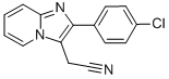 2-(Chlorophenyl)imidazo(1,2-a)pyridine-3-acetonile Structure