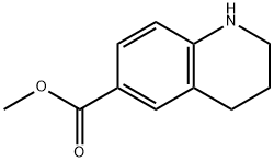 メチル 1,2,3,4-テトラヒドロキノリン-6-カルボキシラート 化学構造式