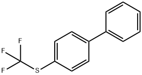 4-トリフルオロメチルチオビフェニル 化学構造式