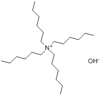 テトラヘキシルアンモニウムヒドロキシド (10%メタノール溶液) 化学構造式
