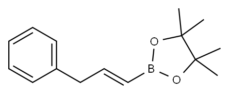 (E)-4,4,5,5-四甲基-2-(3-苯基丙-1-烯-1-基)-1,3,2-二氧硼杂环戊烷 结构式