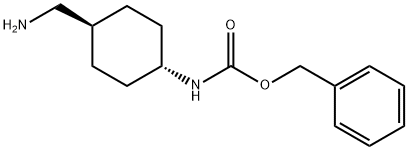 TRANS-4-アミノメチルシクロヘキシルカルバミン酸ベンジル 化学構造式