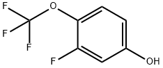 3-フルオロ-4-(トリフルオロメトキシ)フェノール 化学構造式