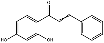 ω-ベンジリデン-2',4'-ジヒドロキシアセトフェノン 化学構造式