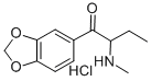 2-甲基氨基-1-(3',4'-亚甲二氧基苯基)丁-1-酮盐酸盐 结构式