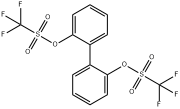 2,2'-BIS(TRIFLUOROMETHANESULFONYLOXY)-1,1'-BIPHENYL 化学構造式