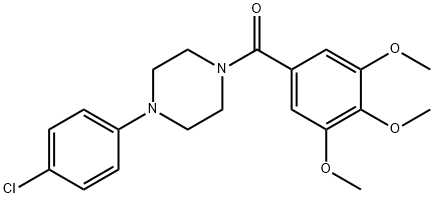 4-(p-Chlorophenyl)-1-piperazinyl(3,4,5-trimethoxyphenyl) ketone, 17766-66-4, 结构式