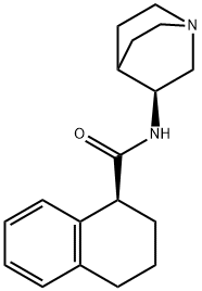 (1S)-N-(3S)-1-アザビシクロ[2.2.2]オクト-3-イル-1,2,3,4-テトラヒドロ-1-ナフタレンカルボキサミド 化学構造式