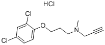 N - [3 - (2,4 -二氯苯氧基)丙基] - N -甲基- 2 -丙炔胺盐酸盐 结构式