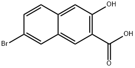 7-ブロモ-3-ヒドロキシ-2-ナフトエ酸 化学構造式