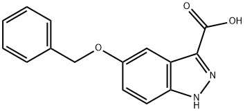 5-ベンジルオキシ-1H-インダゾール-3-カルボン酸 化学構造式