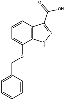 7-苄氧基-1H-吲唑-3-羧酸 结构式