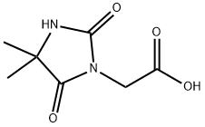 (4,4-ジメチル-2,5-ジオキソ-1-イミダゾリジニル)酢酸 化学構造式