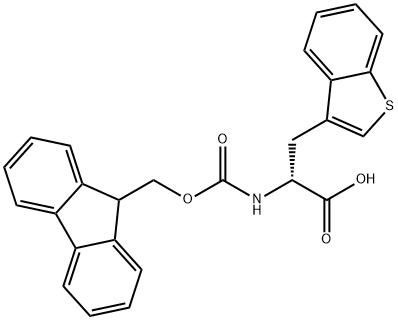 FMOC-D-3-BENZOTHIENYLALANINE, 177966-61-9, 结构式
