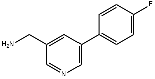 (5-(4-氟苯基)吡啶-3-基)甲胺 结构式