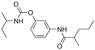 N-[3-(N-sec-ブチルカルバモイルオキシ)フェニル]-2-メチルバレルアミド 化学構造式