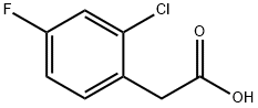 2-クロロ-4-フルオロフェニル酢酸 化学構造式