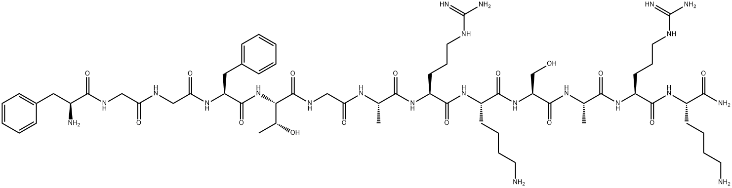 PHE-GLY-GLY-PHE-THR-GLY-ALA-ARG-LYS-SER-ALA-ARG-LYS-NH2, 178064-02-3, 结构式