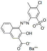 barium 4-[(4-chloro-5-methyl-2-sulphonatophenyl)azo]-3-hydroxy-2-naphthoate  Structure