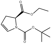 (S)-1-Boc-2,3-dihydro-2-pyrrolecarboxylic acid ethyl ester 化学構造式