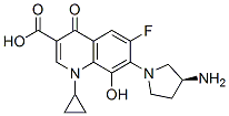 7-((S)-3-Amino-1-pyrrolidinyl)-1-cyclopropyl-6-fluoro-1,4-dihydro-8-hy droxy-4-oxoquinoline-3-carboxylic acid Struktur