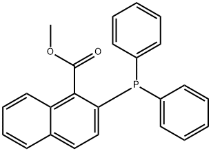 2-二苯基膦-1-萘甲酸甲酯 结构式