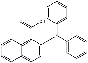 2-ジフェニルホスフィノ-1-ナフトエ酸 化学構造式