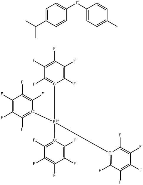 4-ISOPROPYL-4'-METHYLDIPHENYLIODONIUM TETRAKIS(PENTAFLUOROPHENYL)BORATE Struktur