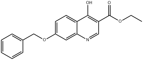 7-BENZYLOXY-4-HYDROXYQUINOLINE-3-CARBOXYLIC ACID ETHYL ESTER Structure