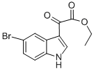 2-(5-ブロモ-1H-インドール-3-イル)-2-オキソ酢酸エチル 化学構造式