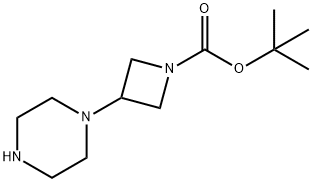 1-(TERT-BUTOXYCARBONYL)-3-(1-PIPERAZINYL)AZETIDINE 化学構造式