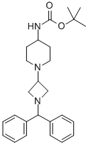 [1-[1-(DIPHENYLMETHYL)-3-AZETIDINYL]-4-PIPERIDINYL]-CARBAMIC ACID 1,1-DIMETHYLETHYL ESTER,178311-91-6,结构式