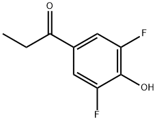 3',5'-ジフルオロ-4'-ヒドロキシプロピオフェノン 化学構造式
