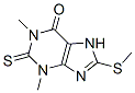 1,2,3,7-テトラヒドロ-1,3-ジメチル-8-(メチルチオ)-2-チオキソ-6H-プリン-6-オン 化学構造式