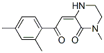 (3E)-3-[2-(2,4-dimethylphenyl)-2-oxo-ethylidene]-1-methyl-piperazin-2- one Structure