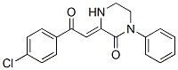 (3Z)-3-[2-(4-chlorophenyl)-2-oxo-ethylidene]-1-phenyl-piperazin-2-one Structure