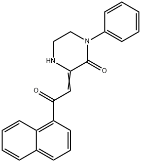 (3E)-3-(2-naphthalen-1-yl-2-oxo-ethylidene)-1-phenyl-piperazin-2-one Structure