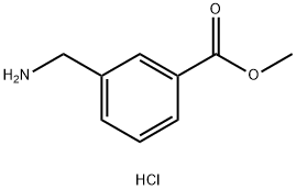 3-氨甲基苯甲酸甲酯盐酸盐, 17841-68-8, 结构式