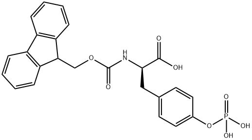 FMOC-D-TYR(PO3H2)-OH 化学構造式