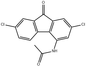 4-Acetylamino-2,7-dichloro-9H-fluoren-9-one Structure
