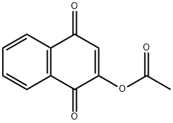 Acetic acid 1,4-dioxo-1,4-dihydronaphthalene-2-yl ester Struktur