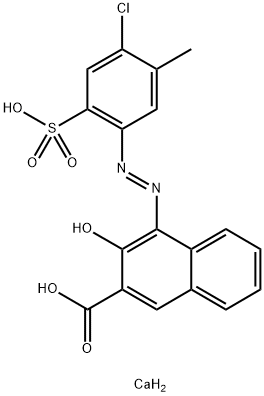 4-[(4-クロロ-5-メチル-2-スルホフェニル)アゾ]-3-ヒドロキシ-2-ナフタレンカルボン酸/カルシウム,(1:1) 化学構造式
