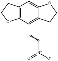 4-(2-Nitro-1-Ethenyl)-2,3,6,7-Tetrahydrobenzo[1,2-B:4,5-B']Difuran Struktur