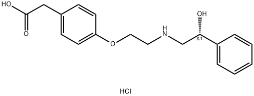 4-[2-[[(2R)-2-HYDROXY-2-PHENYLETHYL]AMINO]ETHOXY]-BENZENEACETIC ACID HYDROCHLORIDE|TALIBEGRON盐酸盐